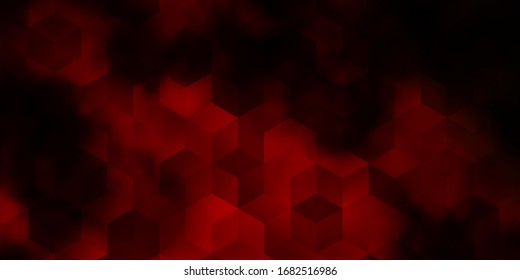 Dark Orange vector texture with colorful hexagons. Design in abstract style with hexagons. New template for your brand book.