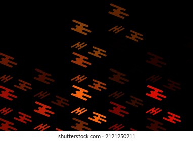 Dark Orange vector texture with colorful lines. Modern geometrical abstract illustration with staves. Pattern for business booklets, leaflets.