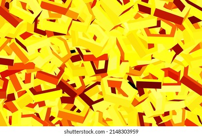 Dark Orange vector texture with colorful hexagons. Illustration of colored hexagons on blur surface. Design for website posters, banners.