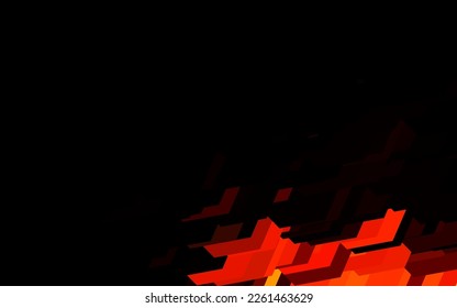 Dark Orange vector texture with colorful hexagons. Design in abstract style with hexagons. Pattern for your ad, booklets.