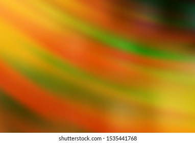 Dark Orange vector texture with curved lines. Creative illustration in halftone style with gradient. Elegant pattern for a brand book.