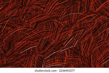 Dark Orange vector texture with curved lines. Brand new colorful illustration in curved style. Simple template for your design.