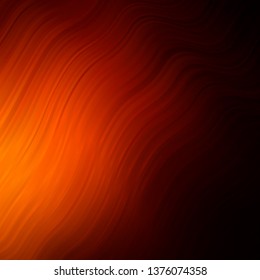 Dark Orange vector texture with curves. Bright illustration with gradient circular arcs. Best design for your ad, poster, banner.