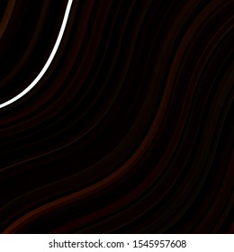 Dark Orange vector texture with curves. Colorful illustration with curved lines. Design for your business promotion.