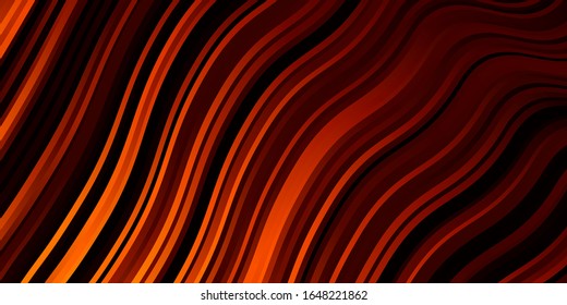 Textura vectorial naranja oscuro con curvas. Muestra geométrica colorida con curvas degradadas. Mejor diseño para tu anuncio, afiche, banner.