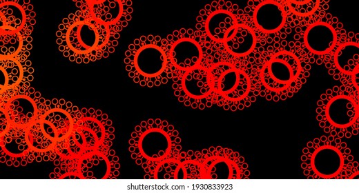 Dark orange vector texture with disease symbols. Colorful  gradient illness symbols in simple abstract style. Best design for quarantine events.