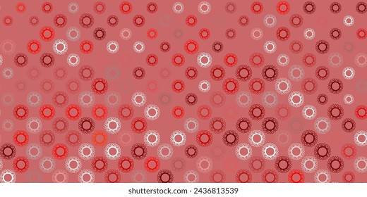 Dark orange vector texture with disease symbols. Smart illustration with covid signs in decorative style. Wallpaper for health protection.