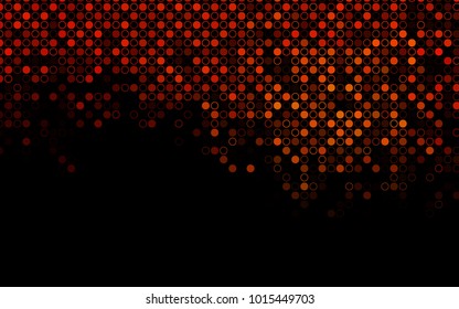 Dark Orange vector  texture with disks. Abstract illustration with colored bubbles in nature style. 