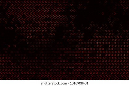 Dark Orange vector  texture with disks. Illustration with set of shining colorful abstract circles. The pattern can be used for aqua ad, booklets.