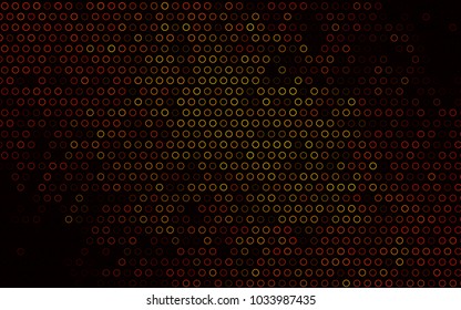 Dark Orange vector  texture with disks. Blurred decorative design in abstract style with bubbles. The pattern can be used for beautiful websites.