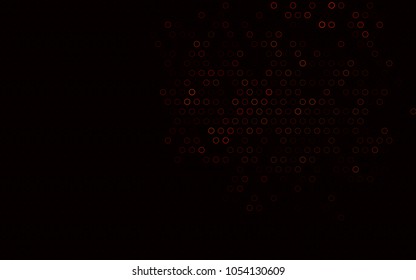 Dark Orange vector  texture with disks. Modern abstract illustration with colorful water drops. New design for ad, poster, banner of your website.