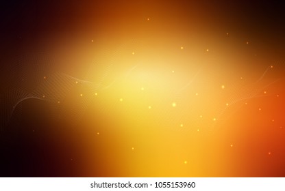 Dark Orange vector texture with disks. Blurred bubbles on abstract background with colorful gradient. Completely new template for your brand book.