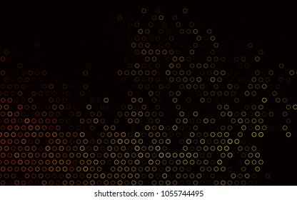 Dark Orange vector  texture with disks. Beautiful colored illustration with blurred circles in nature style. Beautiful design for your business natural advert.