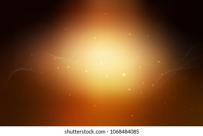 Dark Orange vector texture with disks. Modern abstract illustration with colorful water drops. New design for ad, poster, banner of your website.