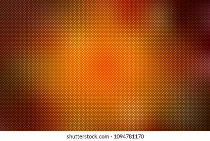 Dark Orange vector texture with disks. Modern abstract illustration with colorful water drops. Pattern can be used for ads, leaflets.