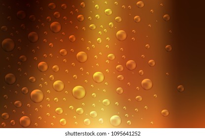 Dark Orange vector texture with disks. Beautiful colored illustration with blurred circles in nature style. Beautiful design for your business natural advert.