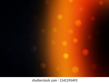 Dark Orange vector texture with disks. Modern abstract illustration with colorful water drops. Completely new template for your brand book.