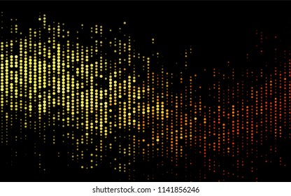 Dark Orange vector  texture with disks. Blurred bubbles on abstract background with colorful gradient. The pattern can be used for ads, leaflets of liquid.
