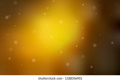 Dark Orange vector texture with disks. Beautiful colored illustration with blurred circles in nature style. Pattern can be used as texture of wallpapers.