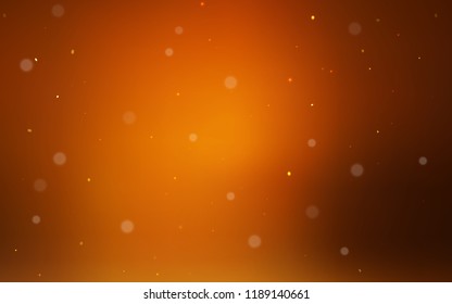 Dark Orange vector texture with disks. Illustration with set of shining colorful abstract circles. Pattern can be used for futuristic ad, booklets.