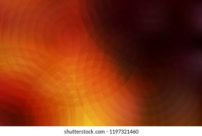 Dark Orange vector texture with disks. Beautiful colored illustration with blurred circles in nature style. Completely new template for your brand book.