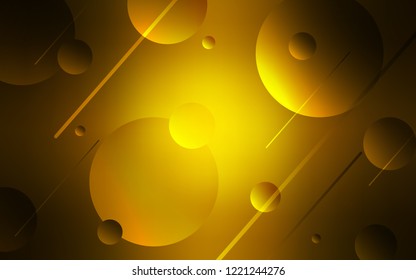 Dark Orange vector texture with disks. Beautiful colored illustration with blurred circles in nature style. Completely new template for your brand book.