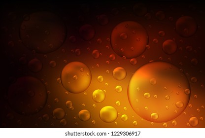 Dark Orange vector texture with disks. Abstract illustration with colored bubbles in nature style. The pattern can be used for beautiful websites.