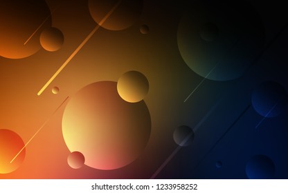 Dark Orange vector texture with disks. Beautiful colored illustration with blurred circles in nature style. Pattern can be used for ads, leaflets.