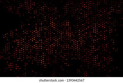 Dark Orange vector texture with disks. Modern abstract illustration with colorful water drops. Template for your brand book.
