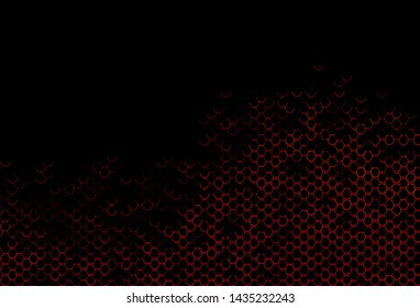 Dark Orange vector texture with disks. Blurred bubbles on abstract background with colorful gradient. Pattern for ads, leaflets.