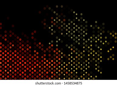 Dark Orange vector texture with disks. Beautiful colored illustration with blurred circles in nature style. Pattern for ads, leaflets.