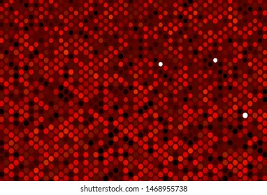 Dark Orange vector texture with disks. Blurred decorative design in abstract style with bubbles. Pattern for beautiful websites.