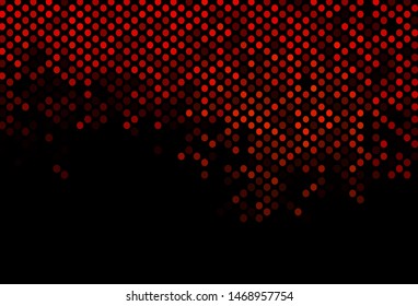 Dark Orange vector texture with disks. Blurred decorative design in abstract style with bubbles. Pattern for beautiful websites.