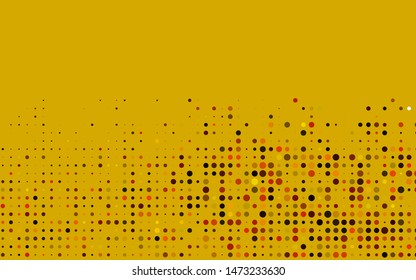 Dark Orange vector texture with disks. Abstract illustration with colored bubbles in nature style. Pattern for ads, leaflets.