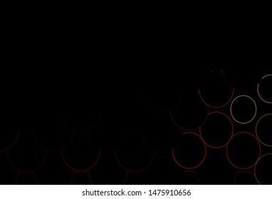 Dark Orange vector texture with disks. Blurred decorative design in abstract style with bubbles. Completely new template for your brand book.
