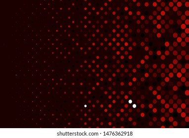 Dark Orange vector texture with disks. Modern abstract illustration with colorful water drops. Pattern for beautiful websites.