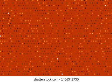 Dark Orange vector texture with disks. Beautiful colored illustration with blurred circles in nature style. New template for your brand book.