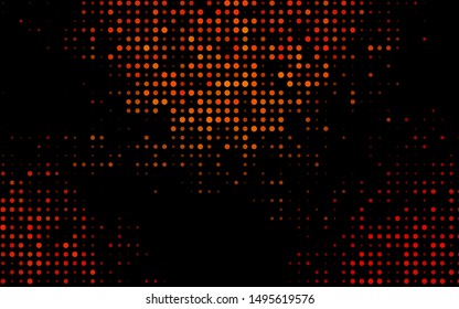 Dark Orange vector texture with disks. Beautiful colored illustration with blurred circles in nature style. Pattern of water, rain drops.