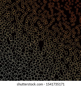 Dark Orange vector texture with disks. Abstract decorative design in gradient style with bubbles. Design for your commercials.
