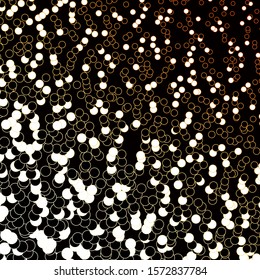 Dark Orange vector texture with disks. Abstract decorative design in gradient style with bubbles. Design for your commercials.