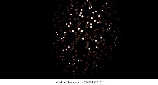 Dark Orange vector texture with disks. Abstract illustration with colorful spots in nature style. Pattern for websites.