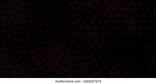 Dark Orange vector texture with disks. Modern abstract illustration with colorful circle shapes. New template for a brand book.
