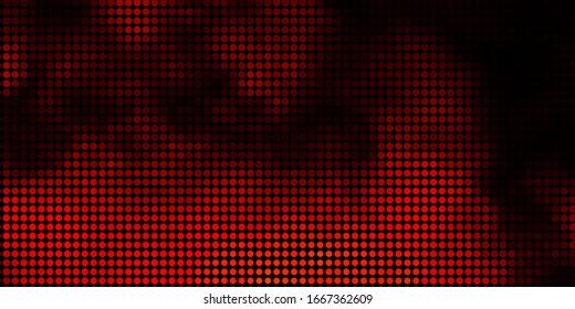 Dark Orange vector texture with disks. Glitter abstract illustration with colorful drops. Pattern for wallpapers, curtains.