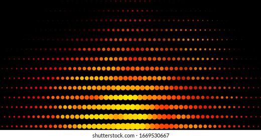 Dark Orange vector texture with disks. Glitter abstract illustration with colorful drops. Pattern for wallpapers, curtains.