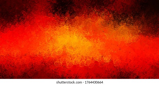 Dark orange vector texture with disks. Colorful illustration with gradient dots in nature style. Design for your commercials.