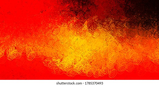 Dark orange vector texture with disks. Abstract colorful disks on simple gradient background. Design for posters, banners.