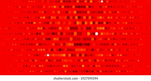 Dark Orange vector texture with disks. Illustration with set of shining colorful abstract spheres. Pattern for websites.