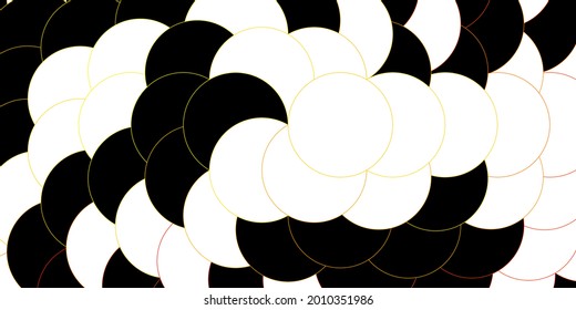 Dark Orange vector texture with disks. Illustration with set of shining colorful abstract spheres. Pattern for business ads.