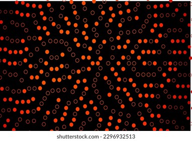 Dark Orange vector texture with disks. Beautiful colored illustration with blurred circles in nature style. Design for business adverts.