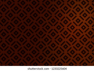 Dark Orange vector texture with lines, rhombuses. Modern geometric abstract illustration with lines, squares. Pattern for business booklets, leaflets.